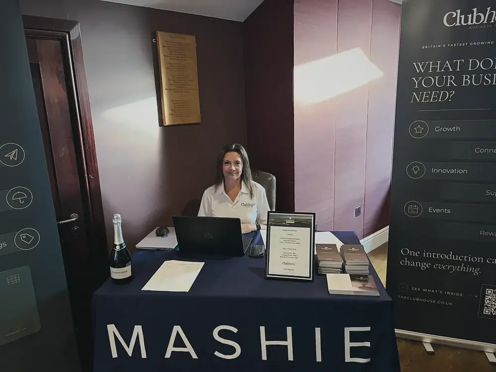The Mashie welcome desk at Woburn Golf Club
